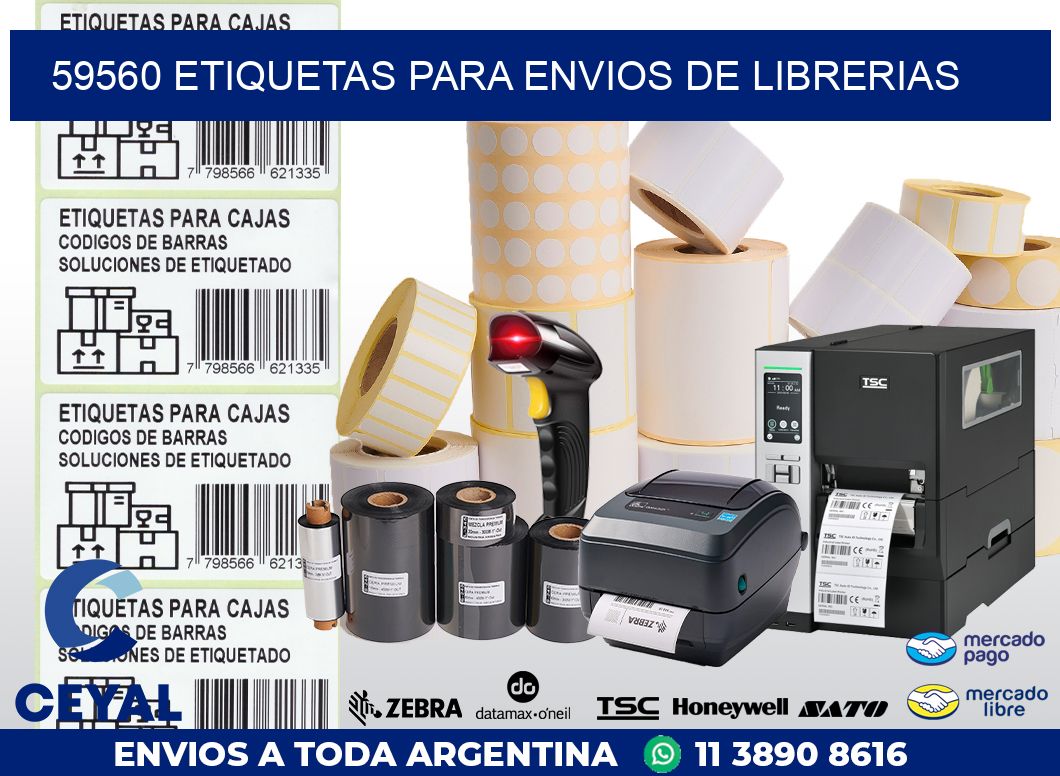 59560 ETIQUETAS PARA ENVIOS DE LIBRERIAS
