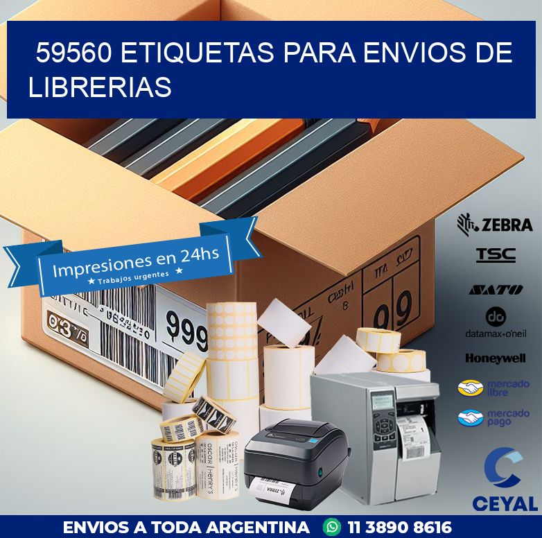 59560 ETIQUETAS PARA ENVIOS DE LIBRERIAS