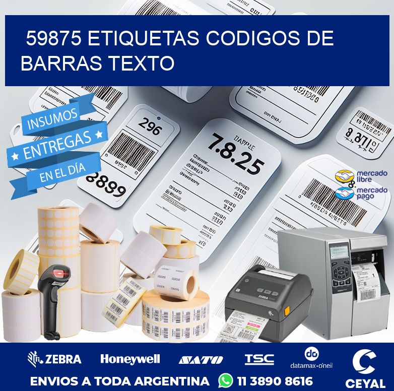 59875 ETIQUETAS CODIGOS DE BARRAS TEXTO