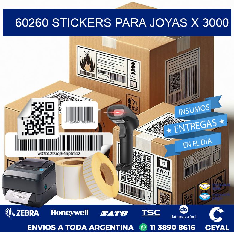 60260 STICKERS PARA JOYAS X 3000