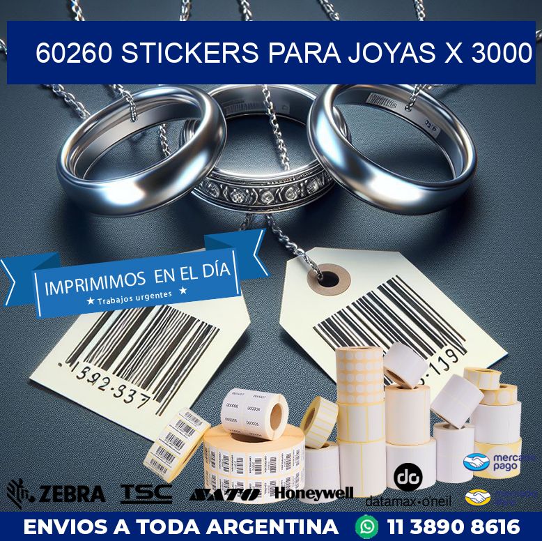 60260 STICKERS PARA JOYAS X 3000