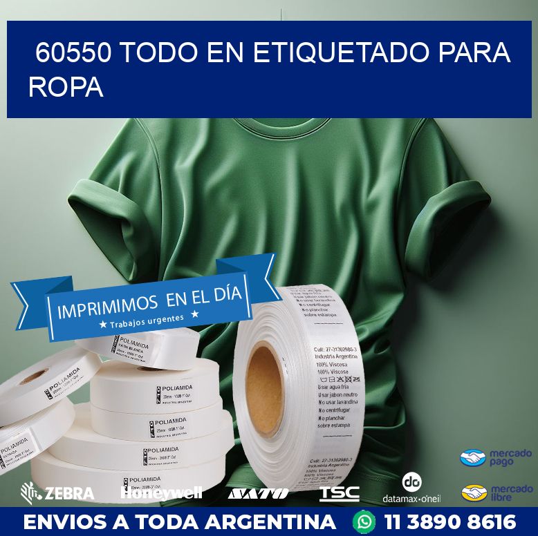 60550 TODO EN ETIQUETADO PARA ROPA