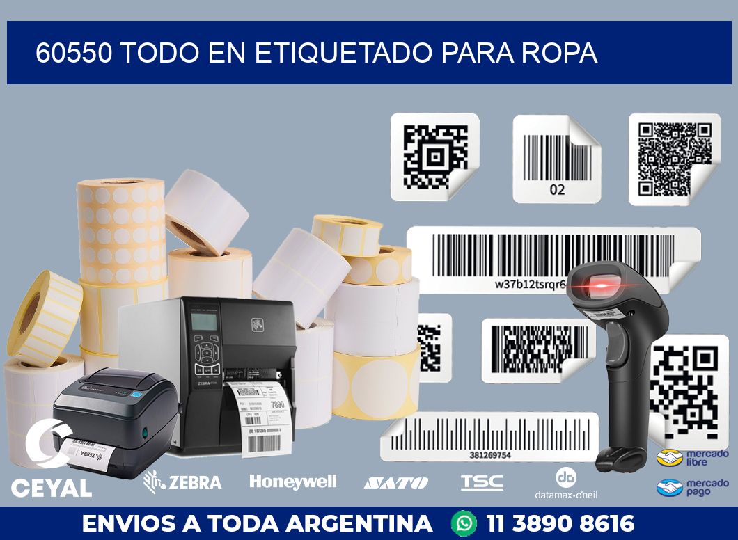 60550 TODO EN ETIQUETADO PARA ROPA
