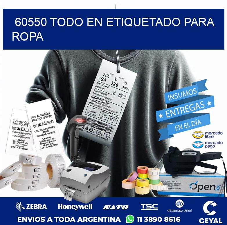60550 TODO EN ETIQUETADO PARA ROPA