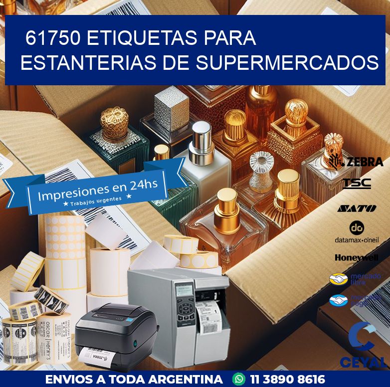 61750 ETIQUETAS PARA ESTANTERIAS DE SUPERMERCADOS
