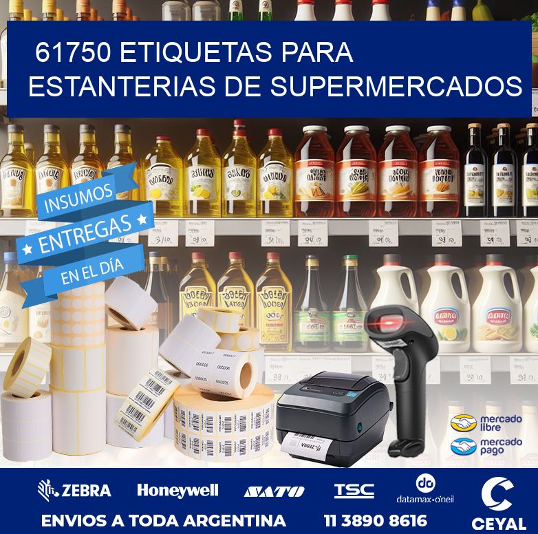 61750 ETIQUETAS PARA ESTANTERIAS DE SUPERMERCADOS