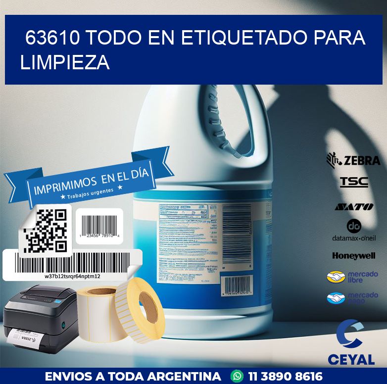 63610 TODO EN ETIQUETADO PARA LIMPIEZA