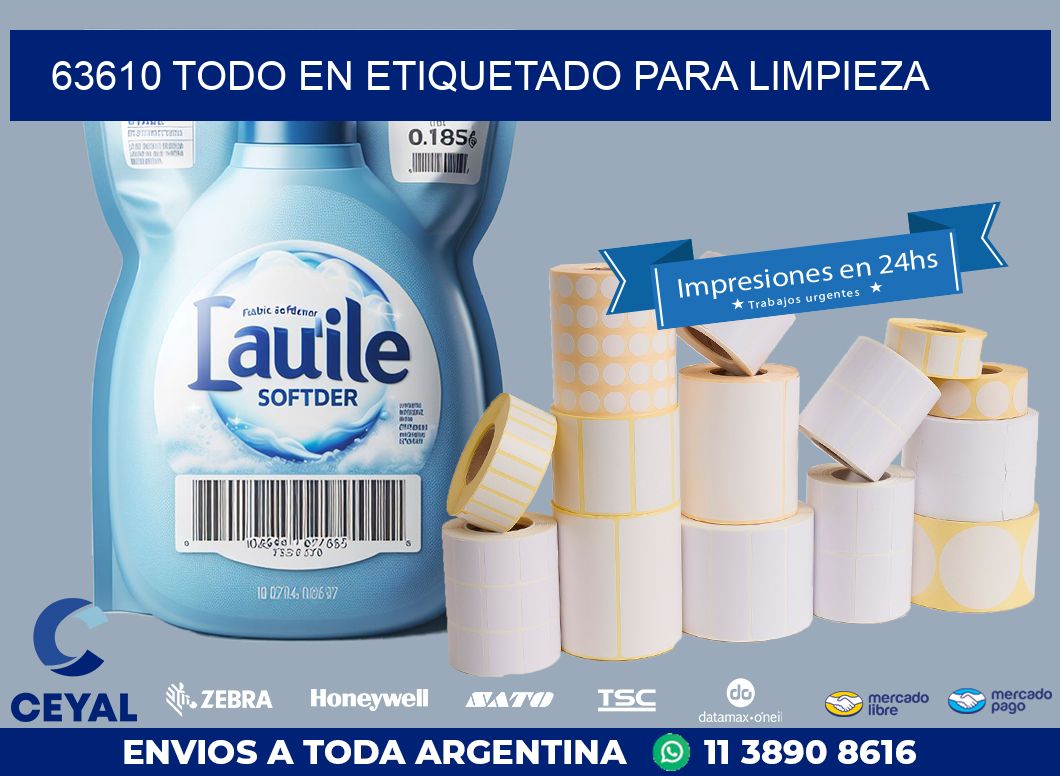 63610 TODO EN ETIQUETADO PARA LIMPIEZA