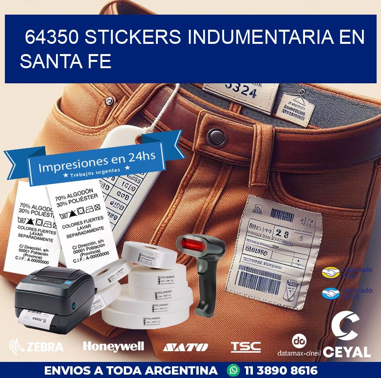 64350 STICKERS INDUMENTARIA EN SANTA FE