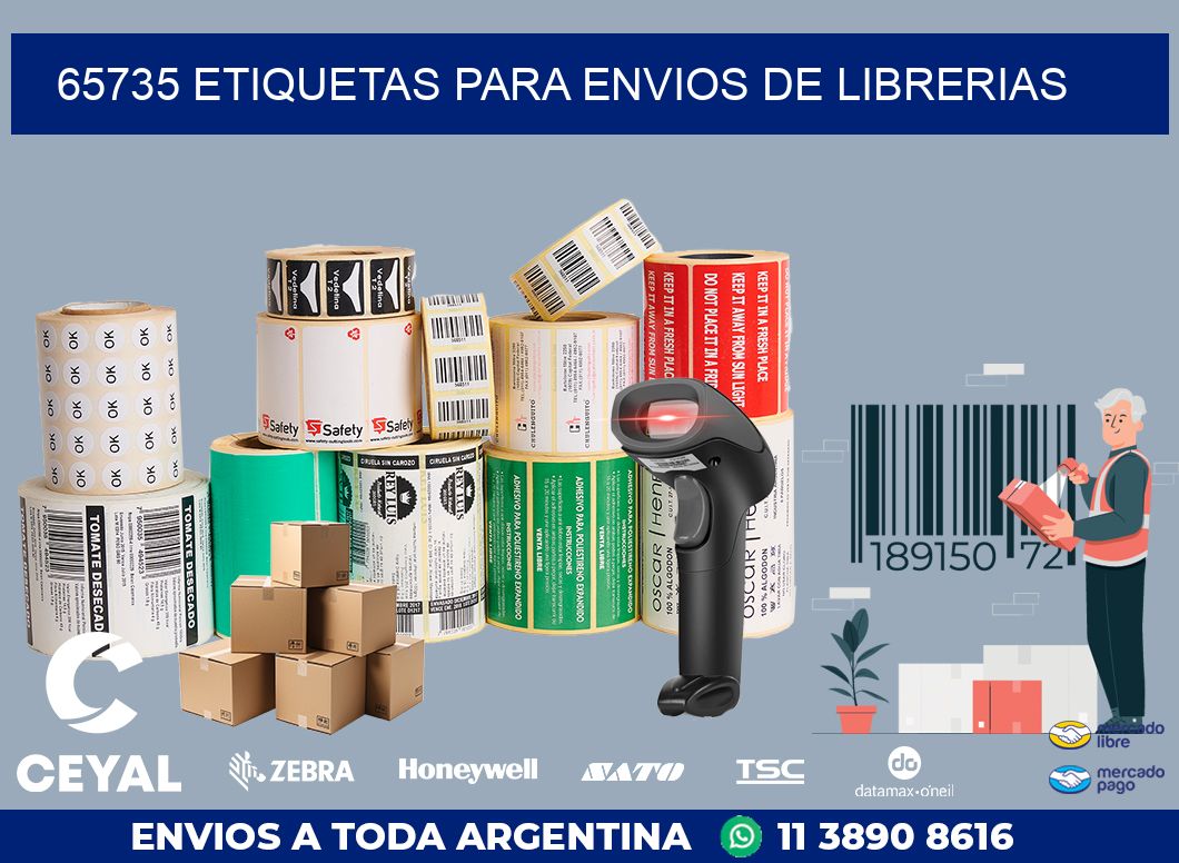 65735 ETIQUETAS PARA ENVIOS DE LIBRERIAS