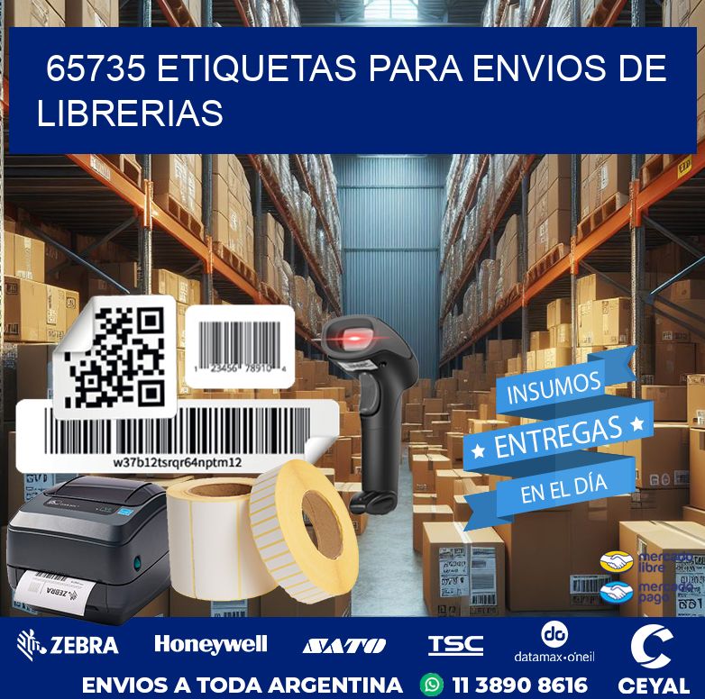 65735 ETIQUETAS PARA ENVIOS DE LIBRERIAS