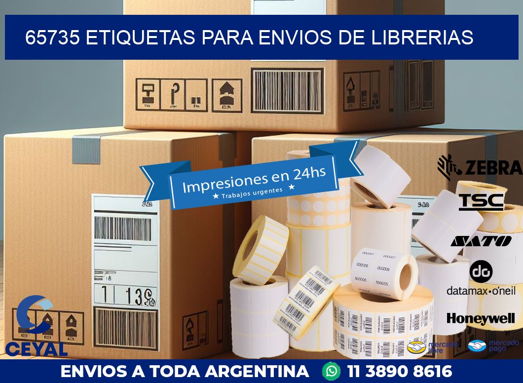 65735 ETIQUETAS PARA ENVIOS DE LIBRERIAS