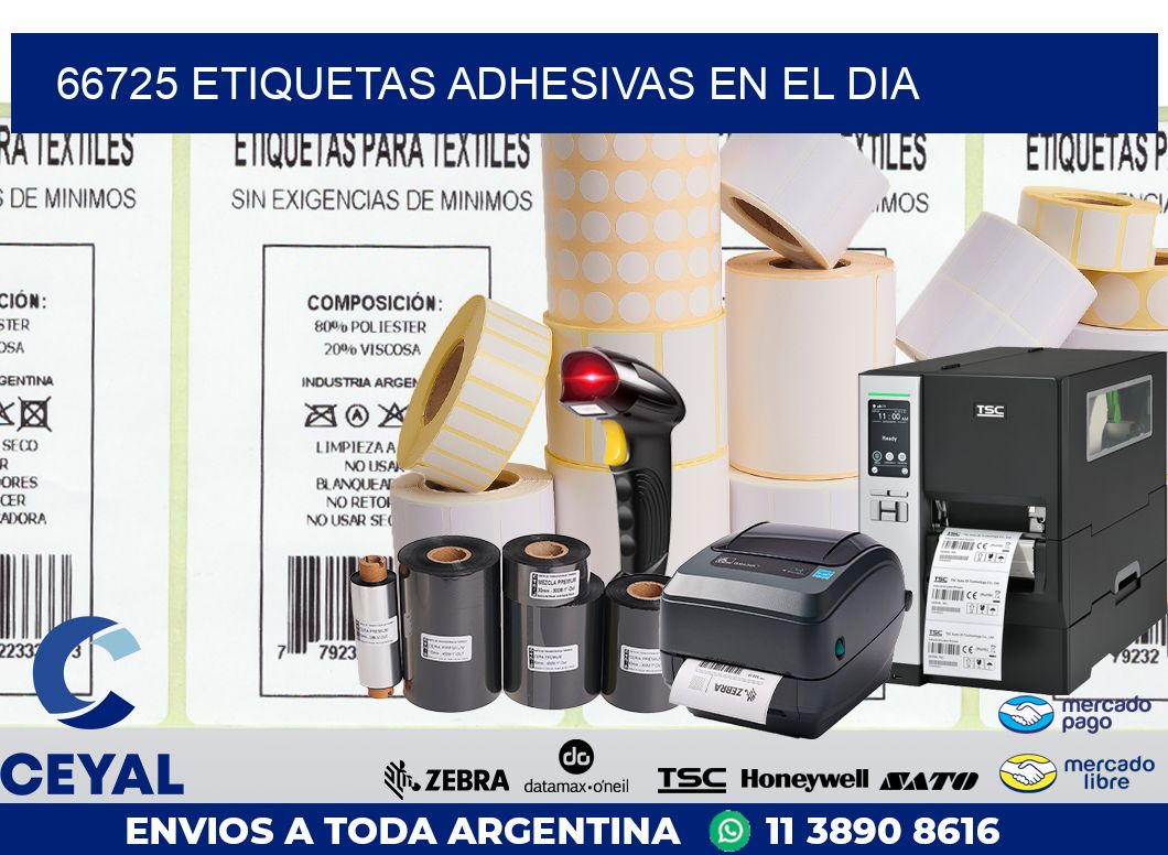 66725 ETIQUETAS ADHESIVAS EN EL DIA