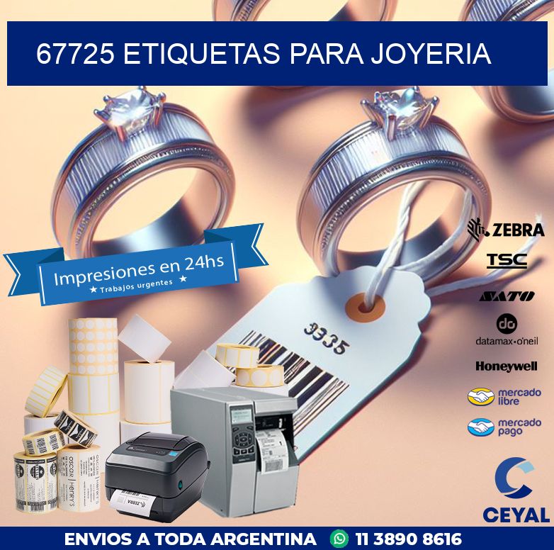 67725 ETIQUETAS PARA JOYERIA