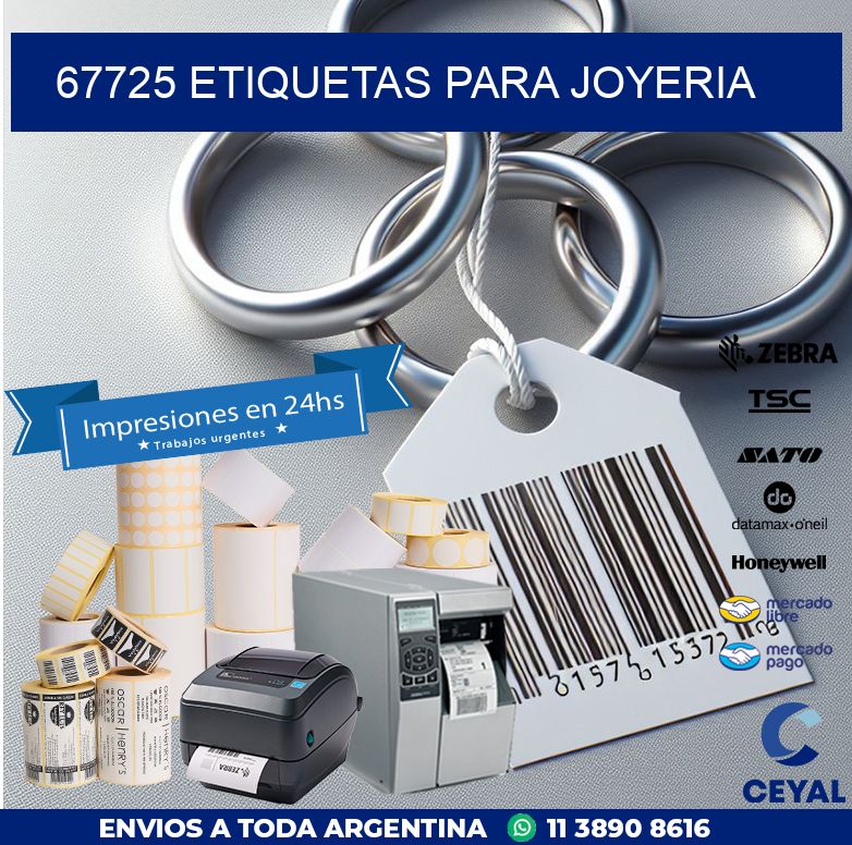 67725 ETIQUETAS PARA JOYERIA