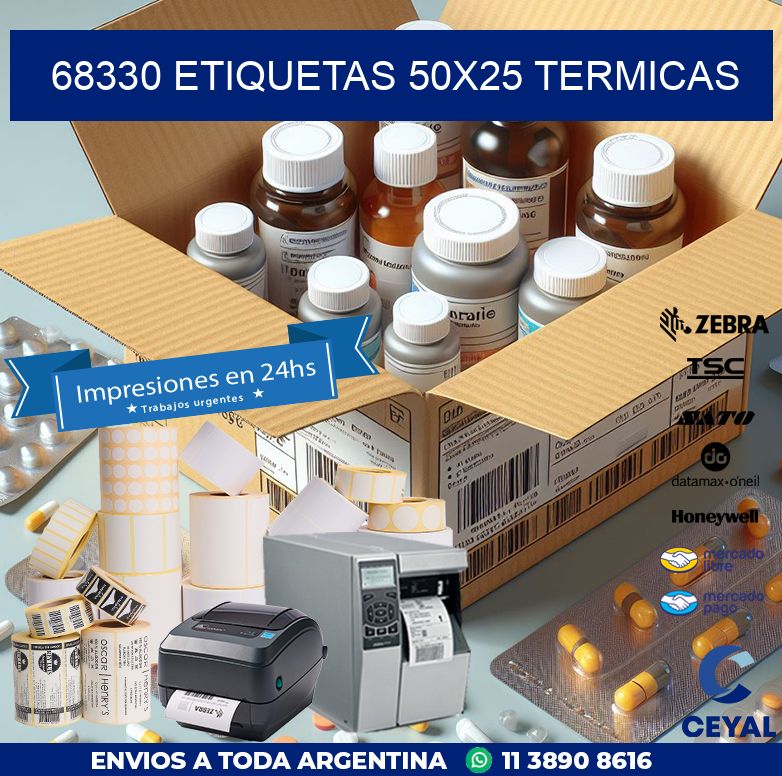 68330 ETIQUETAS 50X25 TERMICAS