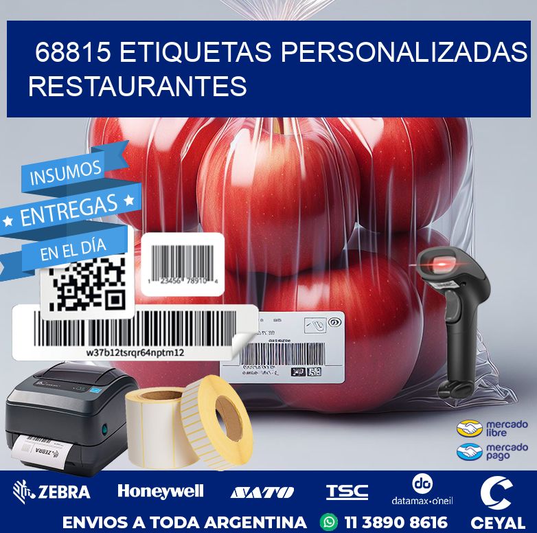 68815 ETIQUETAS PERSONALIZADAS RESTAURANTES
