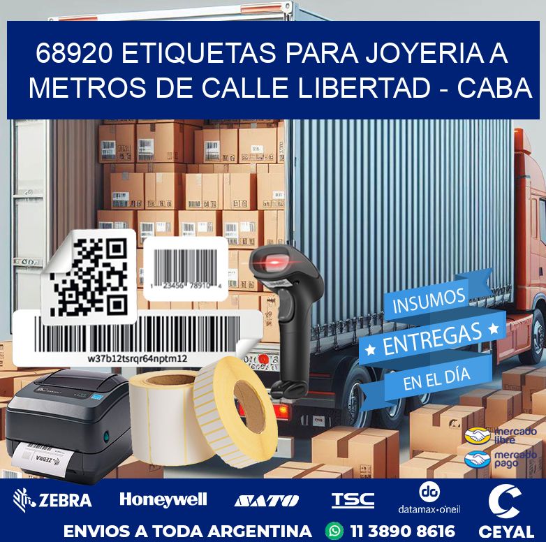 68920 ETIQUETAS PARA JOYERIA A METROS DE CALLE LIBERTAD – CABA