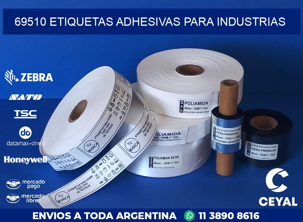 69510 ETIQUETAS ADHESIVAS PARA INDUSTRIAS