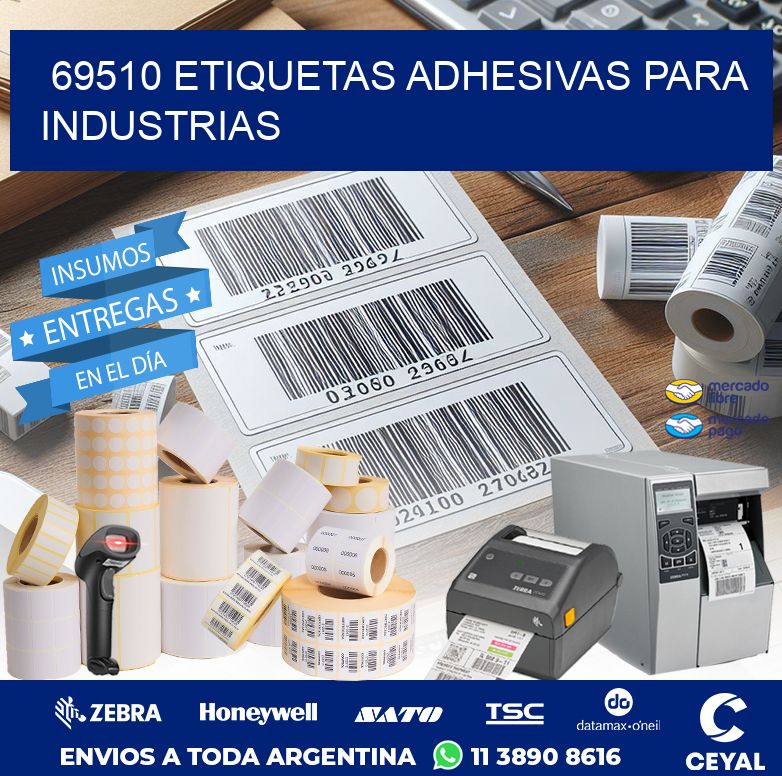 69510 ETIQUETAS ADHESIVAS PARA INDUSTRIAS