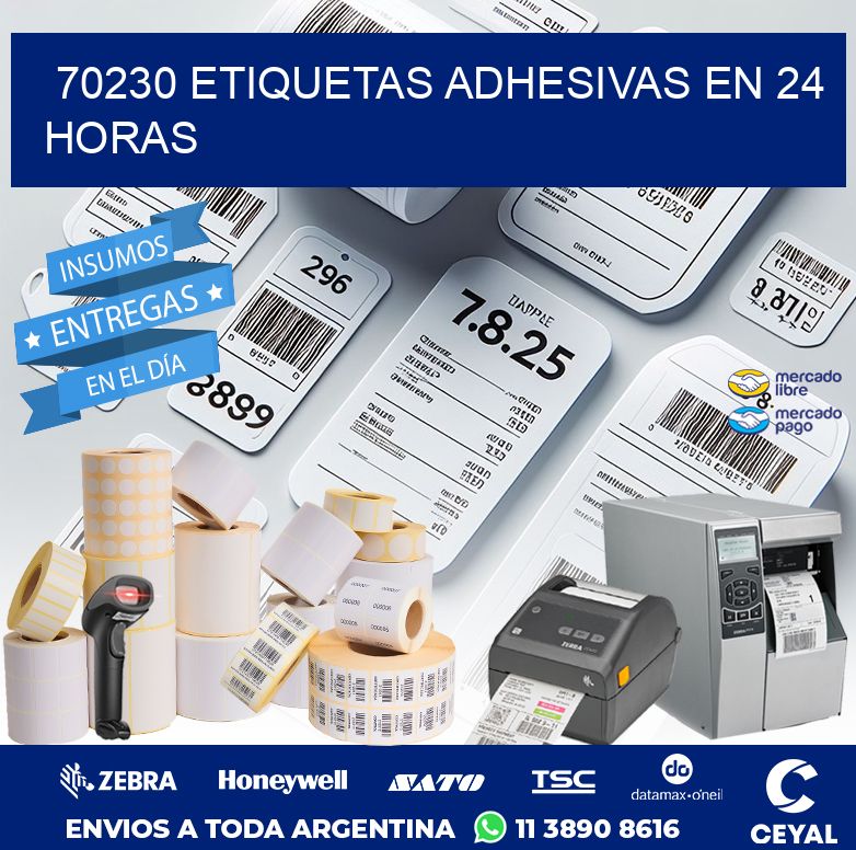 70230 ETIQUETAS ADHESIVAS EN 24 HORAS