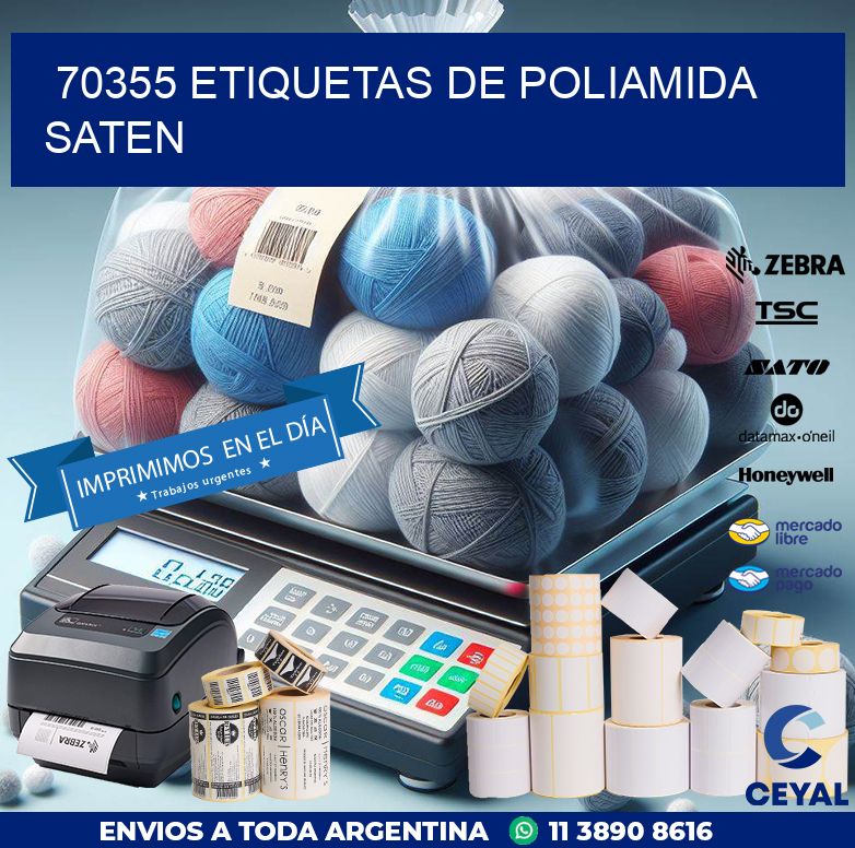 70355 ETIQUETAS DE POLIAMIDA SATEN