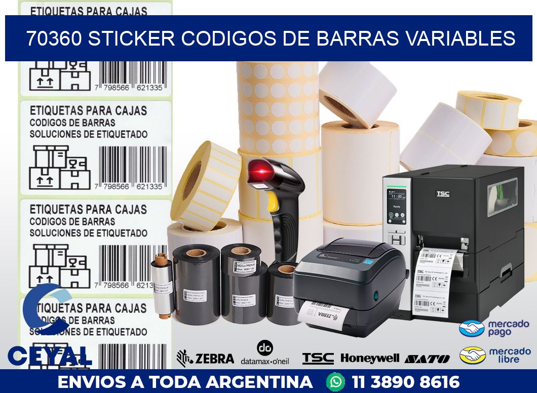70360 STICKER CODIGOS DE BARRAS VARIABLES