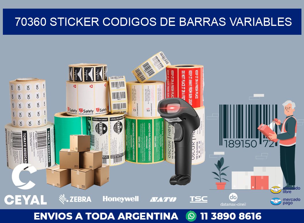 70360 STICKER CODIGOS DE BARRAS VARIABLES