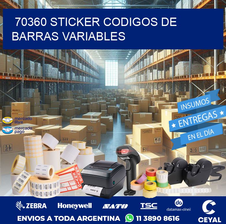 70360 STICKER CODIGOS DE BARRAS VARIABLES
