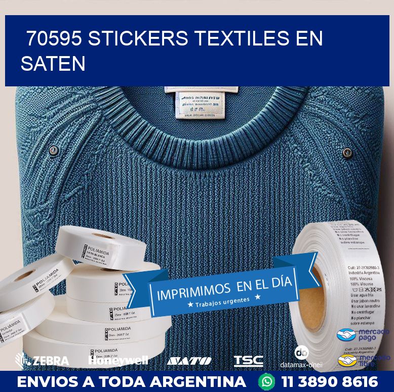 70595 STICKERS TEXTILES EN SATEN