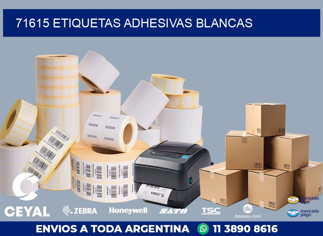 71615 ETIQUETAS ADHESIVAS BLANCAS
