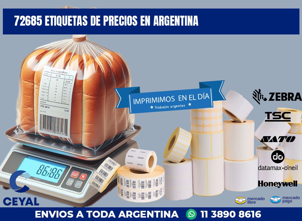 72685 ETIQUETAS DE PRECIOS EN ARGENTINA