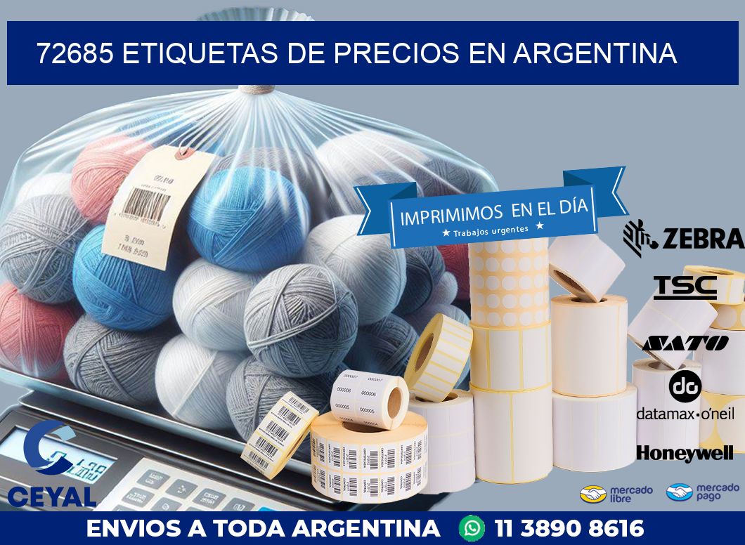 72685 ETIQUETAS DE PRECIOS EN ARGENTINA