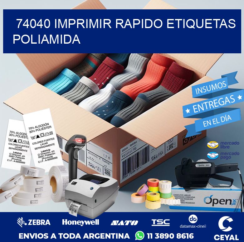 74040 IMPRIMIR RAPIDO ETIQUETAS POLIAMIDA
