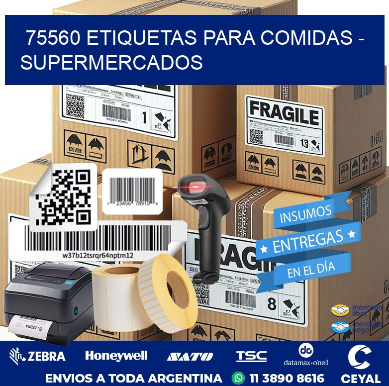 75560 ETIQUETAS PARA COMIDAS - SUPERMERCADOS