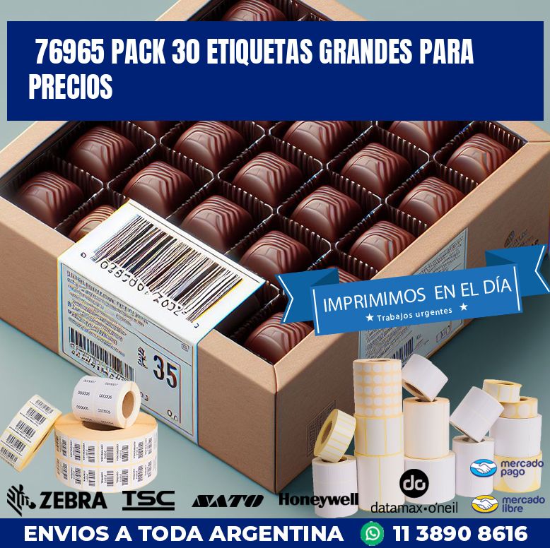 76965 PACK 30 ETIQUETAS GRANDES PARA PRECIOS