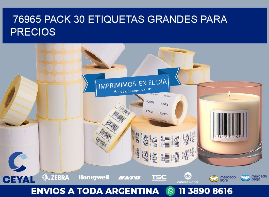 76965 PACK 30 ETIQUETAS GRANDES PARA PRECIOS