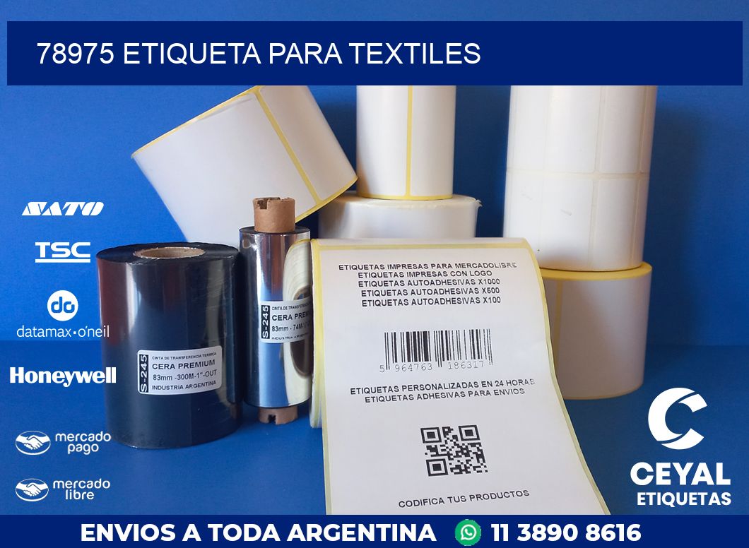 78975 ETIQUETA PARA TEXTILES