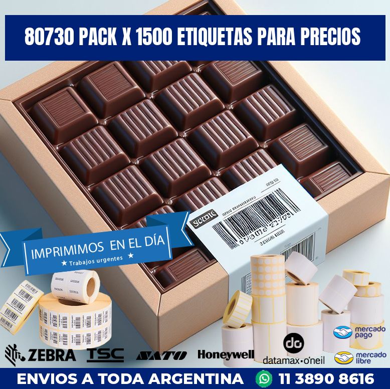 80730 PACK X 1500 ETIQUETAS PARA PRECIOS