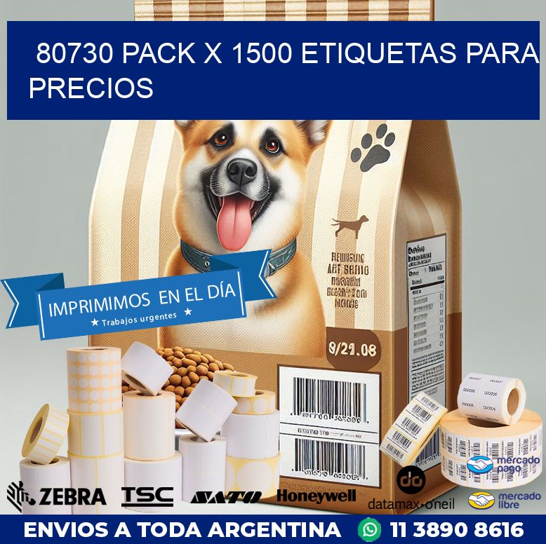 80730 PACK X 1500 ETIQUETAS PARA PRECIOS