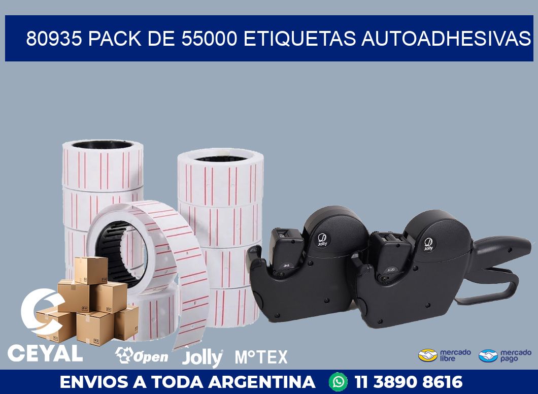 80935 PACK DE 55000 ETIQUETAS AUTOADHESIVAS
