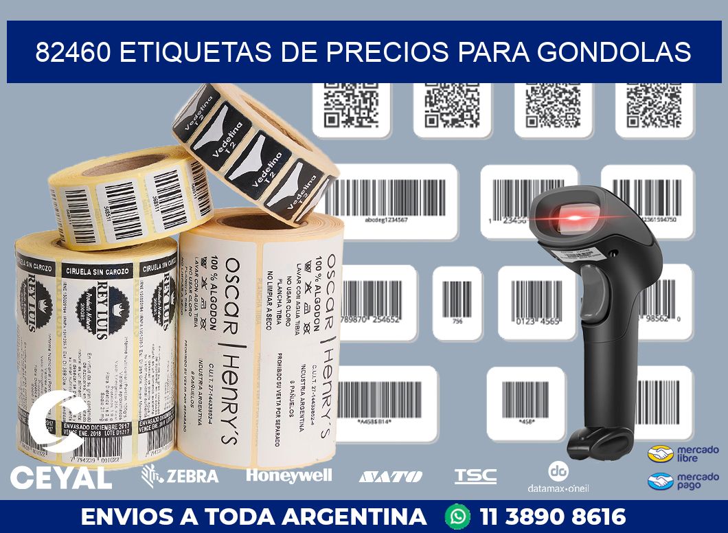 82460 ETIQUETAS DE PRECIOS PARA GONDOLAS