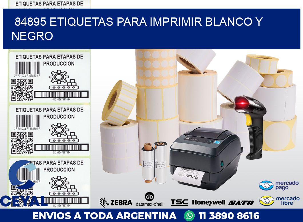 84895 ETIQUETAS PARA IMPRIMIR BLANCO Y NEGRO