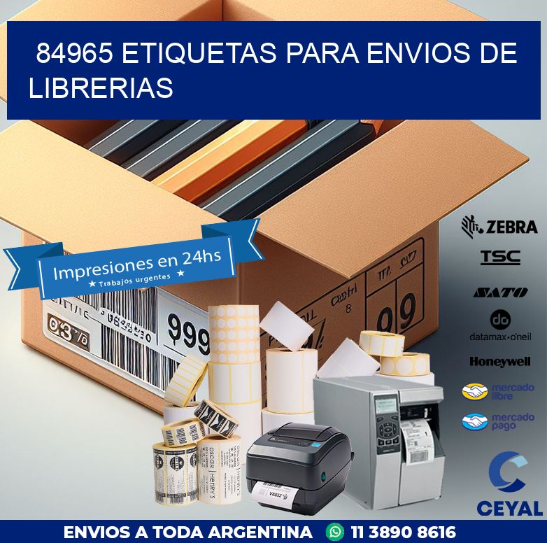 84965 ETIQUETAS PARA ENVIOS DE LIBRERIAS