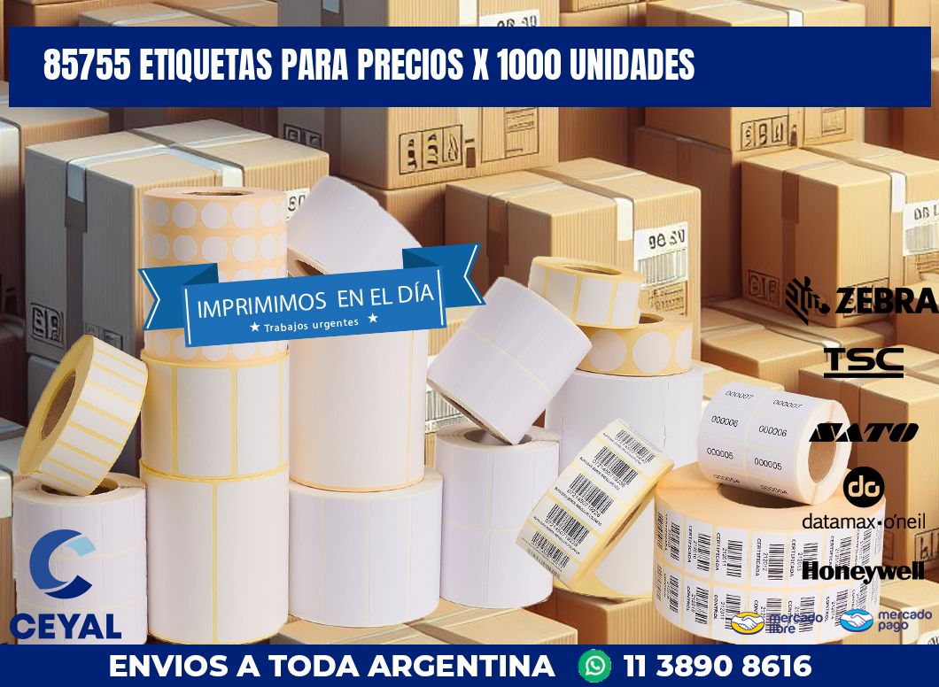 85755 ETIQUETAS PARA PRECIOS X 1000 UNIDADES