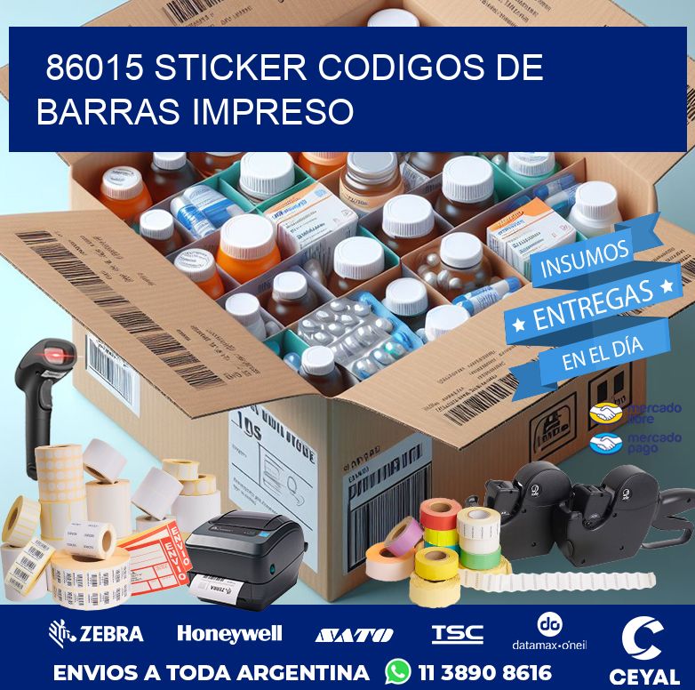 86015 STICKER CODIGOS DE BARRAS IMPRESO