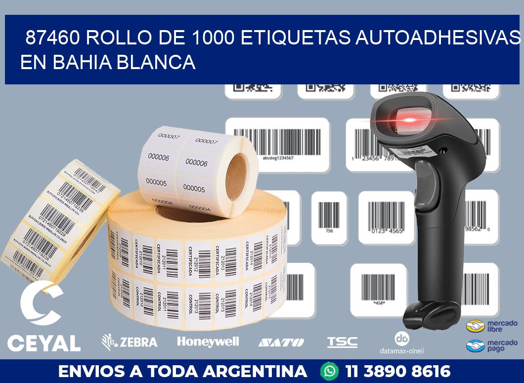 87460 ROLLO DE 1000 ETIQUETAS AUTOADHESIVAS EN BAHIA BLANCA
