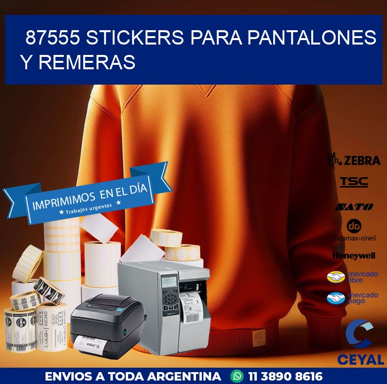 87555 STICKERS PARA PANTALONES Y REMERAS