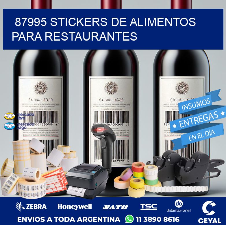 87995 STICKERS DE ALIMENTOS PARA RESTAURANTES