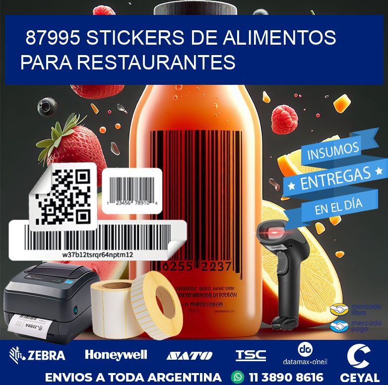 87995 STICKERS DE ALIMENTOS PARA RESTAURANTES
